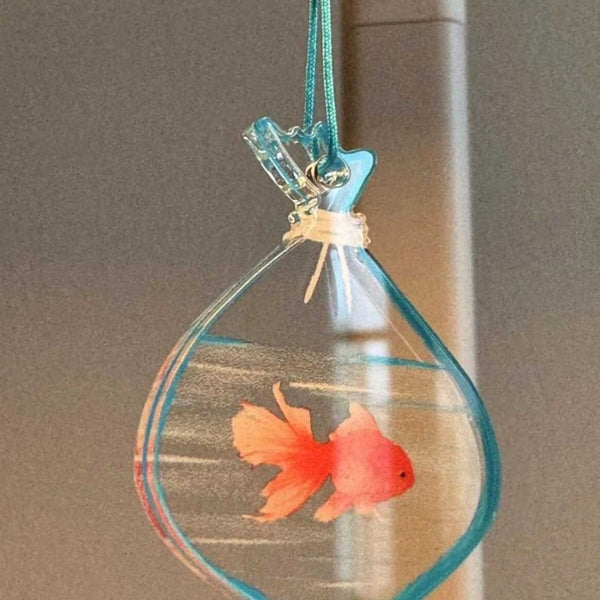 Translucent Goldfish Pendant Ins Acrylic Bag Pendant Goldfish Bag Creative Gift