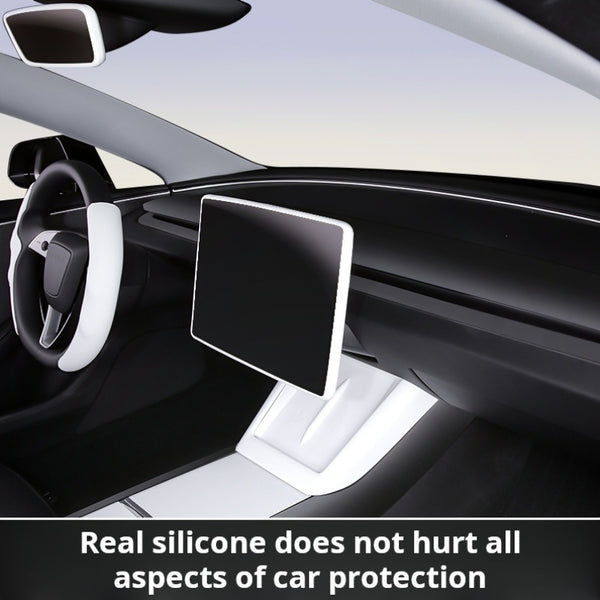 9pcs Set - for Tesla 2024+Model 3 Highland & 2025+ for Model Y Juniper Accessories White Interior Trim Kit Storage Box, Steering Wheel, Durable Car Mods, for Tesla Model Y Accessorie, for Tesla Model Y Juniper, Car Accessory, Car Accessory Interior