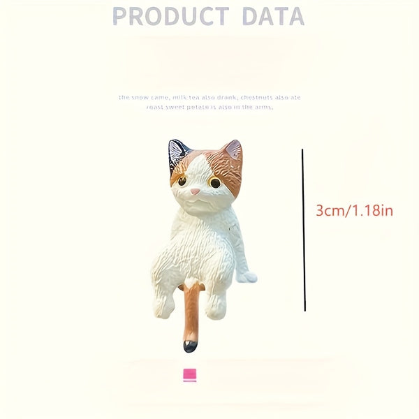 20 Cartoon Mini Cat Car Dashboard Ornaments - Suitable For Interior Decoration And Screen Display