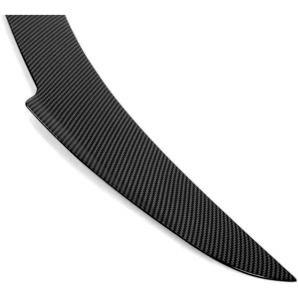 JC Style Rear Trunk Spoiler for 2012-2021 Tesla Model S, Carbon Fiber Look, ABS Plastic Trunk Lid Wing Lip Splitter Air Deflector