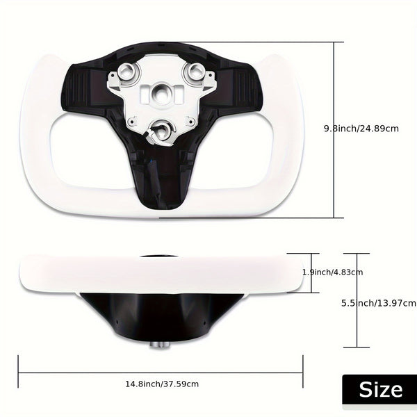 Yoke Steering Wheel For Tesla Model Y&3 2017-2023 W\u002FHeating Square Carbon Fiber