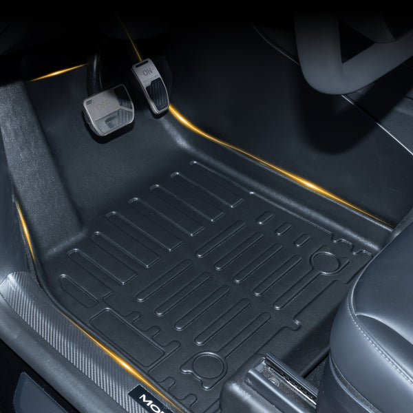 5D Car Mat (6pcs Set), Material: TPE, Including: Floor Mats+front Compartment+rear Compartment+trunk Mat, Model: for Tesla Model 3 2021-2024