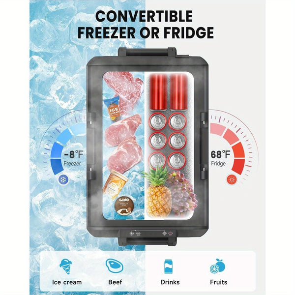 Car Refrigerator, 40Liter (42qt) RV Refrige with 12\u002F 24V DC & 110-240V AC, Portable Freezer Electric Compressor Cooler For Car, RV, Camping, Travel, Fishing, Outdoor or Home Use