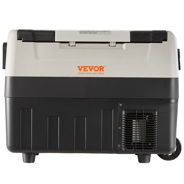 VEVOR Car Refrigerator 12 Volt Car Refrigerator Fridge 48 QT 11.89gal Dual Zone Portable Freezer 4F50F Adjustable Range 12 24V DC and 100240V AC Compressor Cooler for Outdoor Camping Travel RV, Camping Refrigerator, Sleek Design, Compact Fridge