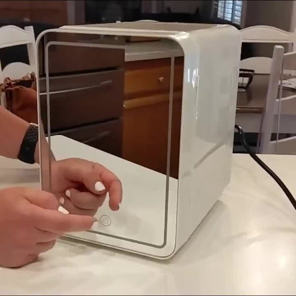 Mini Skincare Fridge 4 Liter\u002F6 Cans, Portable Cosmetic Fridges with Makeup Mirror, Cooler & Warmer, AC & DC, Semiconductor Refrigerator for Bedroom, Car, Office, Outdoor