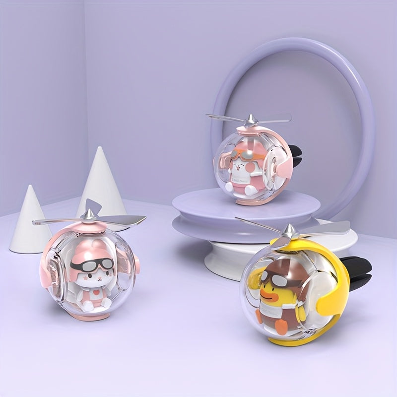 Teddy Bear Flying Ball Car Aroma Relax Air Outlet Small Aircraft Car Accessories Atmosphere Light Perfume