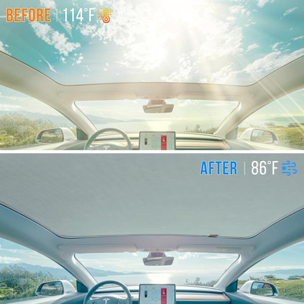 for Tesla for Model Y Sunshade Roof, Magshade for Tesla for Model Y to Block UV and Keep Cooling, Magnetical Foldable for Model Y Sunshade for Glass Roof, for Tesla for Model Y Accessories 2025 2024 2023 2022 2021