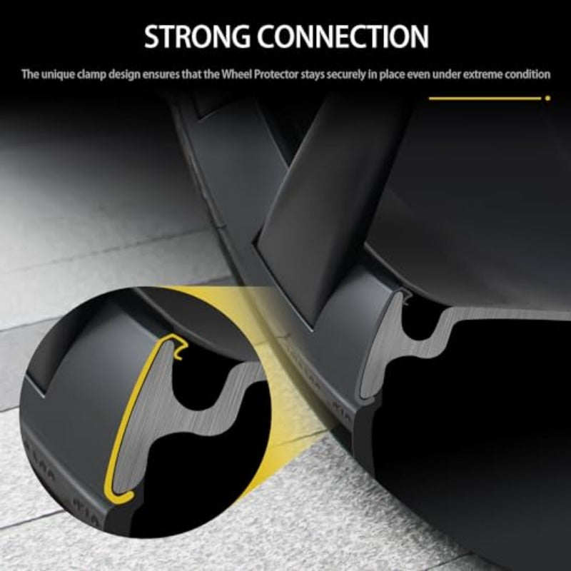 20 Inch Wheel Rim Protector for Tesla Model YCover Curb Rash Wheel Rim Scratch ABS Rim Guard Covers to Protect Tesla Model Y Exterior Accessories