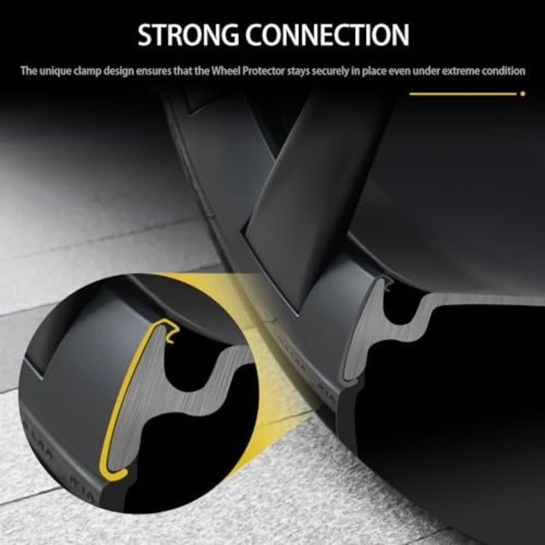 20 Inch Wheel Rim Protector for Tesla Model YCover Curb Rash Wheel Rim Scratch ABS Rim Guard Covers to Protect Tesla Model Y Exterior Accessories