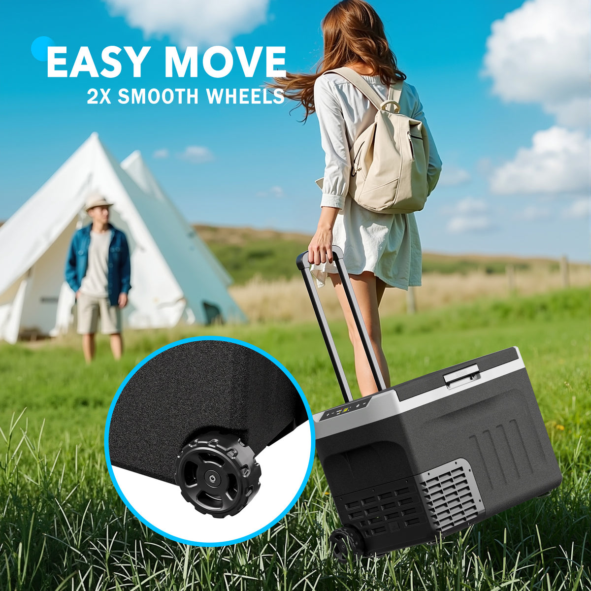 BACKID 16\u002F22\u002F32\u002F42 Quart Portable Car Fridge, 12 Volt Refrigerator Freezer, -4℉ to 68℉, Electric Cooler with 12\u002F24V DC & 110-240V AC for Truck, RV, Van, SUV, Camper, Travel, Camping & Boat