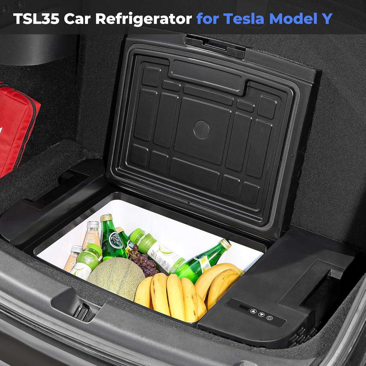 Car Refrigerator for Tesla for Model Y (2019 2020 2021 2022 2023 2024), 37QT (9.25gal) Car Fridge 12V Refrigerator for Tesla for Model Y Trunk, Portable Freezer for Camping Tailgating Road Trip, App Control, 12\u002F 24V DC