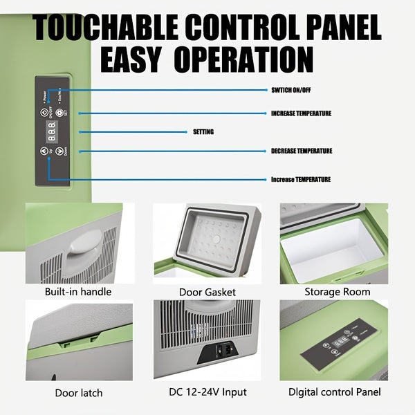 Alpicool 21Quart Y Series Portable Refrigerator, Mini Refrigerator Ice Maker, Fast Cooling Portable Freezer (-4℉ to 68℉), 12\u002F24V DC And 100-240V AC, for Outdoor, Camping, RV, Truck, Boat, Gifts for Men