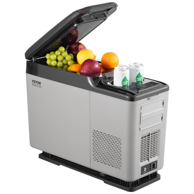 Portable Car Refrigerator Freezer Compressor 3.96gal Single Zone for Car Home,  Portable Beverage Cooler, Auto Cooler, Compressor Freezer, Sleek Portable Unit, Compact Design, Reliable Cooling Technology, Efficient Compressor System, Family Vehicle