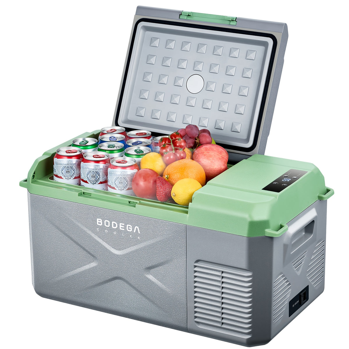 BODEGACOOLER 12 Volt Car Refrigerator, 18 Quart Portable Freezer, Mini Car Fridge -4°F To 68°F, Compressor Electric Cooler 12\u002F24V DC 100-240 Volt AC For Outdoor RV Camping Travel Vehicles Home Use