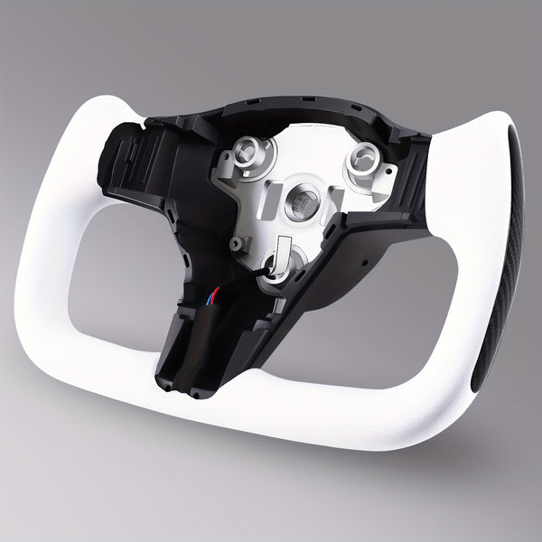 Yoke Steering Wheel For Tesla Model Y&3 2017-2023 W\u002FHeating Square Carbon Fiber