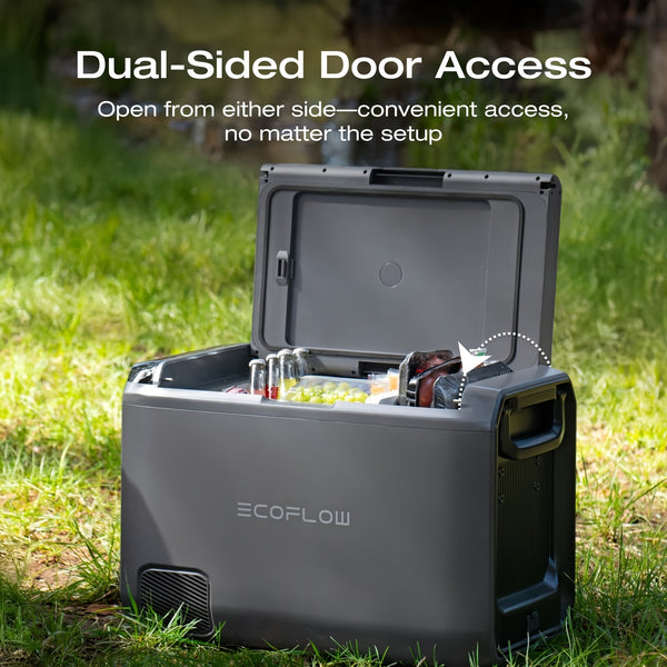 ECOFLOW GLACIER Classic 9.25gal Portable Fridge Freezer (Separate Shipment), 43H Cooling Car Refrigerator, Battery Powered with App Control, 6 Charging Options, Fast&Quiet Electric Cooler for Camping, RV(with Extra Battery SKU Optional)