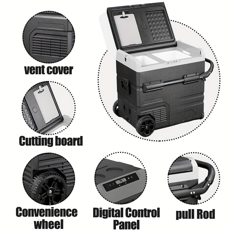 Alpicool Portable Refrigerator Alpicool Portable Refrigerator | Dual Temperature Control TWW55, 58 Quart (55 Liter) Compact Fridge Mini Freezer for Travel, Camping, Fishing, Outdoor -12\u002F24V DC