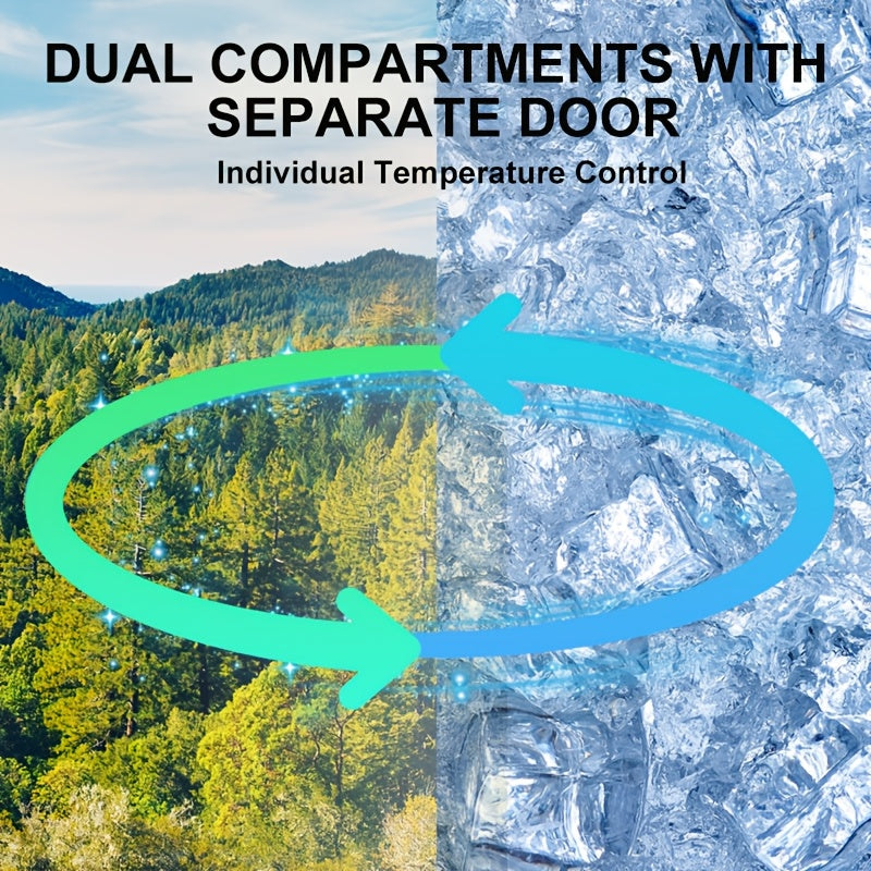 Alpicool Portable Refrigerator Alpicool Portable Refrigerator | Dual Temperature Control TWW55, 58 Quart (55 Liter) Compact Fridge Mini Freezer for Travel, Camping, Fishing, Outdoor -12\u002F24V DC