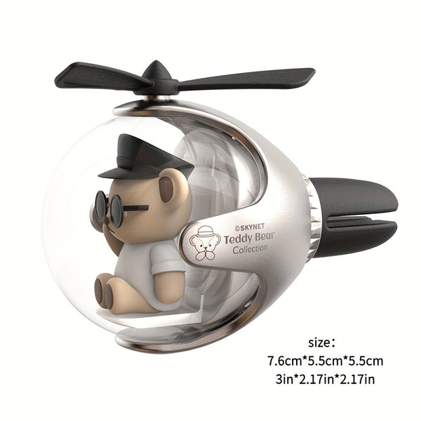 Teddy Bear Flying Ball Car Aroma Relax Air Outlet Small Aircraft Car Accessories Atmosphere Light Perfume