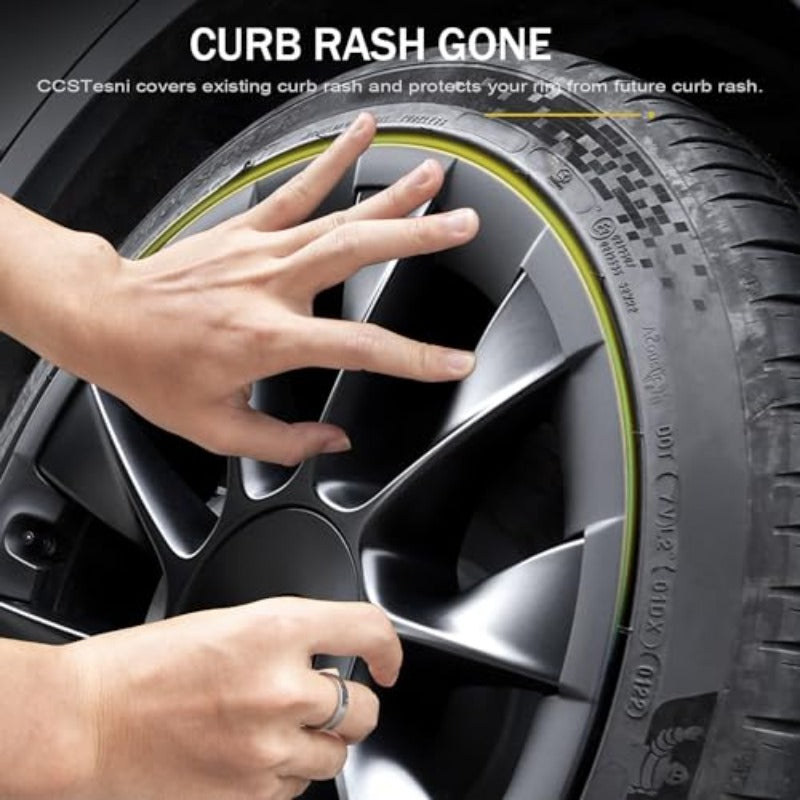 20 Inch Wheel Rim Protector for Tesla Model YCover Curb Rash Wheel Rim Scratch ABS Rim Guard Covers to Protect Tesla Model Y Exterior Accessories