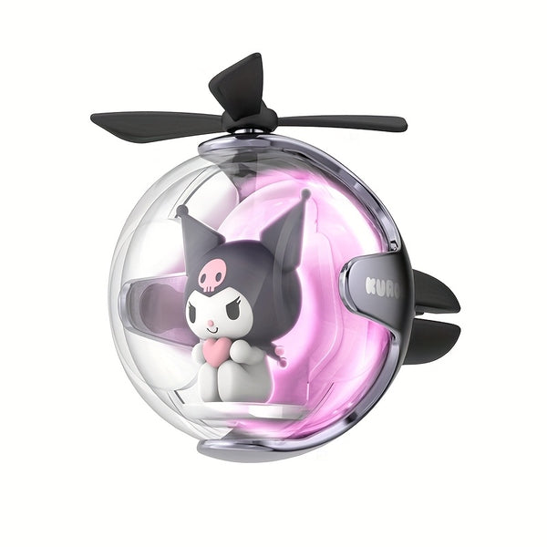 Sanrio Cute Car Decor Sanrio Cute Cartoon Pilot Propeller Car Decor - Rotating Interior Accessory with Air Freshening Function