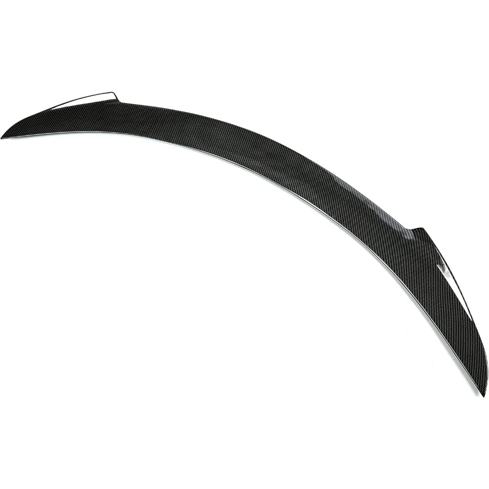 JC Style Rear Trunk Spoiler for 2012-2021 Tesla Model S, Carbon Fiber Look, ABS Plastic Trunk Lid Wing Lip Splitter Air Deflector