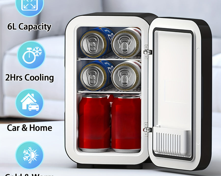 BEICHEN 2.11gal Mini Fridge, Portable Thermoelectric Cooler & Warmer with Digital Display, Compact Refrigerator with Open Door Alarm, Energy-Efficient Cooling & Warming, Low Noise, for Bedroom, Office, Car, Dorm, RV, Cabin - Ideal for Skincare, Food, Drin