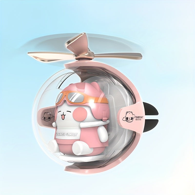 Teddy Bear Flying Ball Car Aroma Relax Air Outlet Small Aircraft Car Accessories Atmosphere Light Perfume