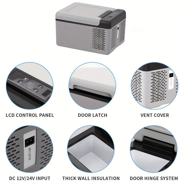 Alpicool C9 Portable Mini Fridge 12 Volt Car Refrigerator 10 Quart Fast Cooling 12V Car Fridge 12\u002F24V DC and 100-240V AC Car Cooler for Outdoor Camping RV Truck Boat