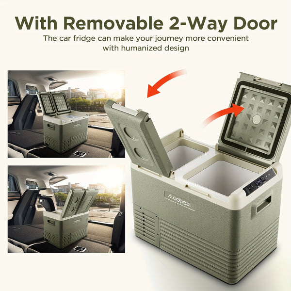 APP Control Car Fridge 12V Portable RV Refrigerator with Freezer | APP Control, -4-46F Compressor Cooler for Camper, Truck, Van, Off-Grid Travel