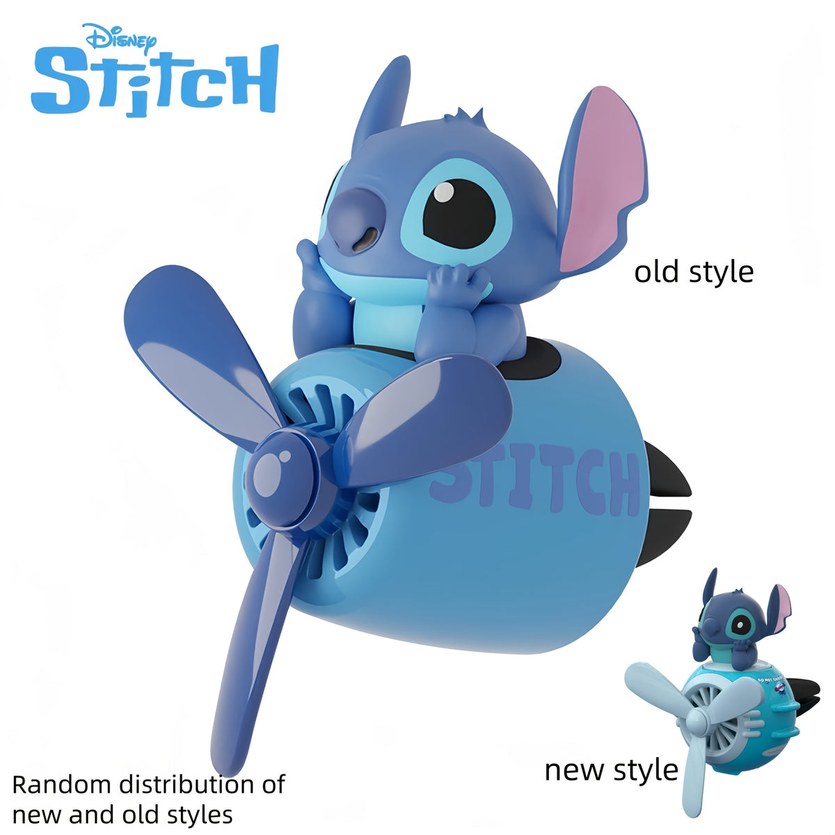 Stitch Stitch Car Upgrader & Fan - Blue Aliens Design, No Battery Required, Perfect For Car AC Fans, Ideal Gift For Family & Fans, Car Upgrader | Fun Accessories | Durable Plastic, Stitch Accessories