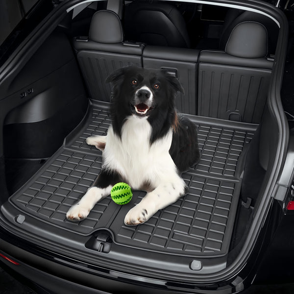 TPE Mats for Tesla Model Y 7pcs TPE Floor And Trunk Mats For Tesla Model Y(2020-2024) | Cargo Liner Floor Mats And Cargo Trunk Mats Accessories - Set Of 7, Only Fit 5-Seater