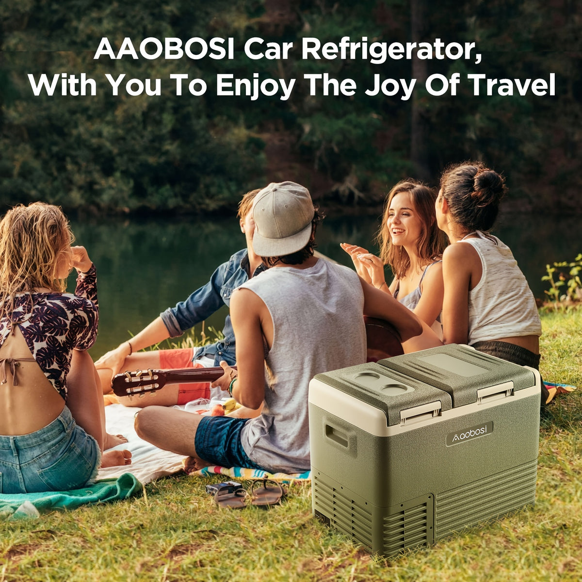 APP Control Car Fridge 12V Portable RV Refrigerator with Freezer | APP Control, -4-46F Compressor Cooler for Camper, Truck, Van, Off-Grid Travel