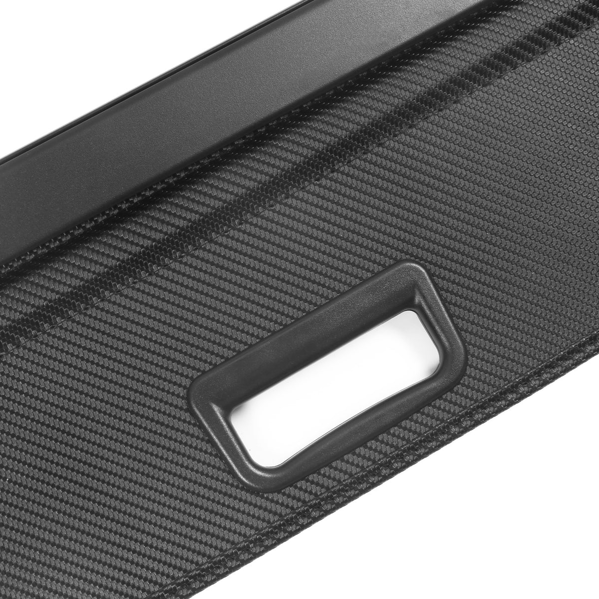 Rear Cargo Cover For Tesla For Model Y 2020-2022, Retractable Rear Trunk Security Cargo Cover Black PVC & Aluminum Alloy CF Texture Style