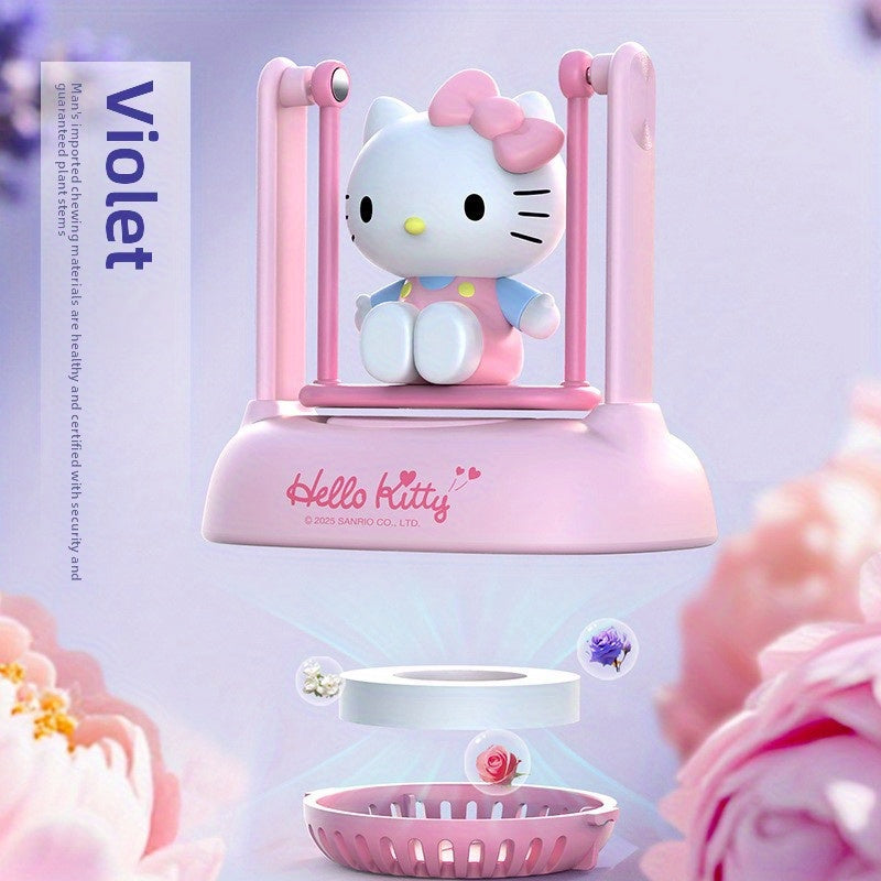 Sanrio Solar Car Ornament Sanrio Solar-Powered Car Aromatherapy Ornament - Swing-Shaking Interior Decoration for Girls, Home & Office, Universal for All Vehicles
