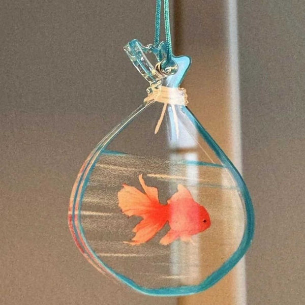 Translucent Goldfish Pendant Ins Acrylic Bag Pendant Goldfish Bag Creative Gift