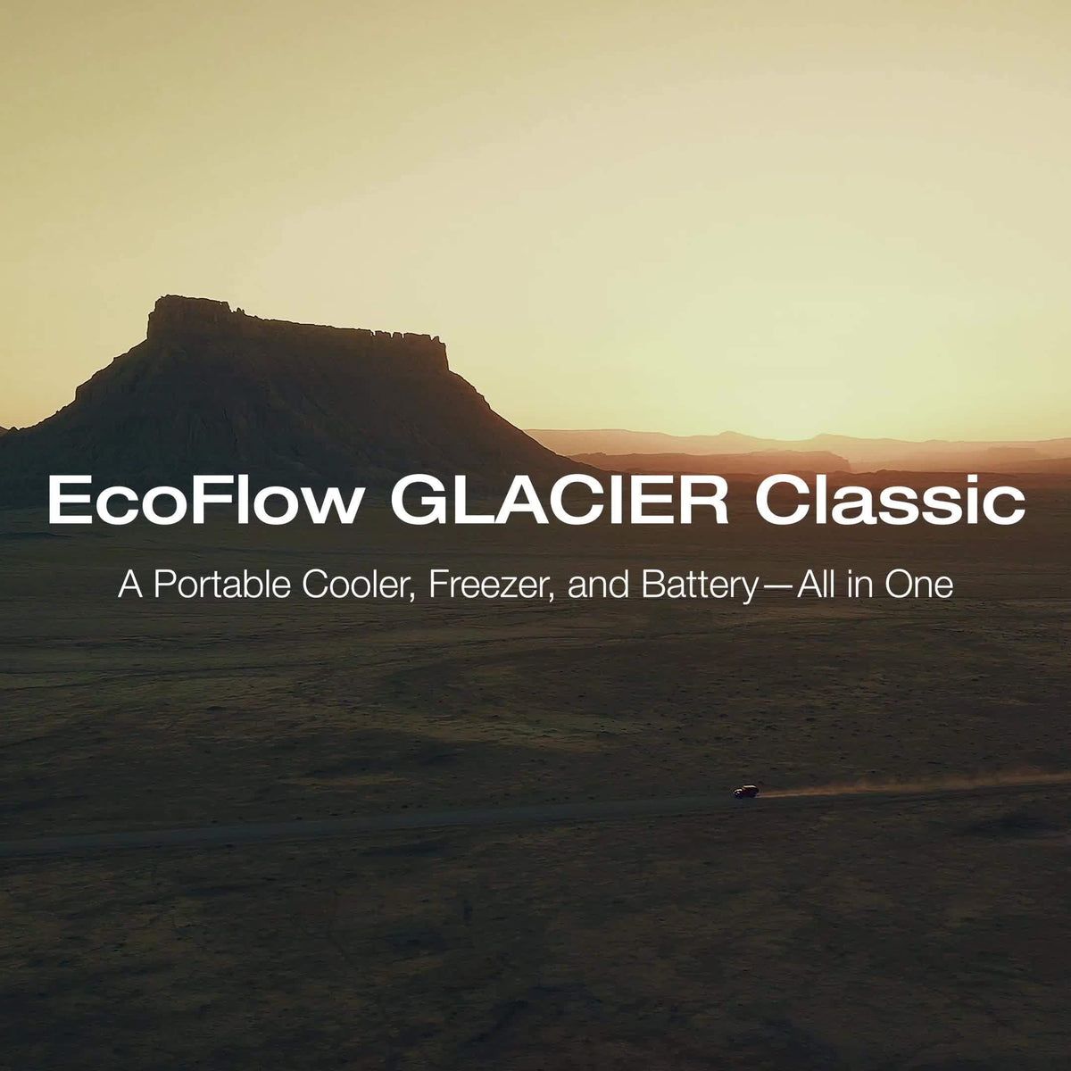 ECOFLOW GLACIER Classic 9.25gal Portable Fridge Freezer (Separate Shipment), 43H Cooling Car Refrigerator, Battery Powered with App Control, 6 Charging Options, Fast&Quiet Electric Cooler for Camping, RV(with Extra Battery SKU Optional)