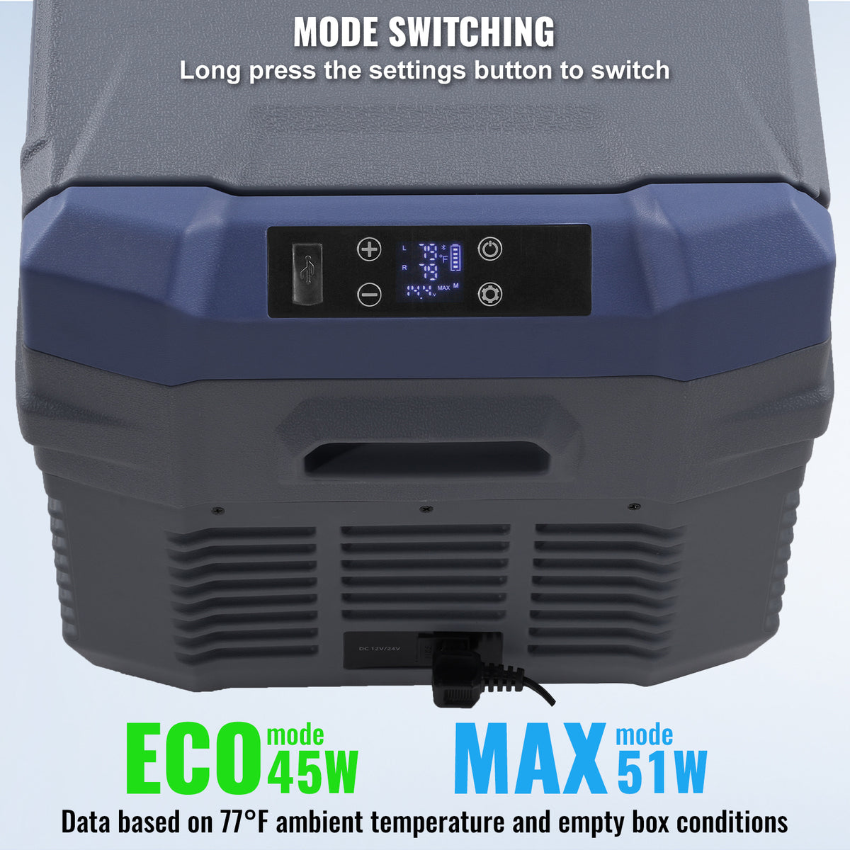 VEVOR Portable Car Refrigerator Freezer Compressor 25\u002F32\u002F40 L Dual Zone for Car Home