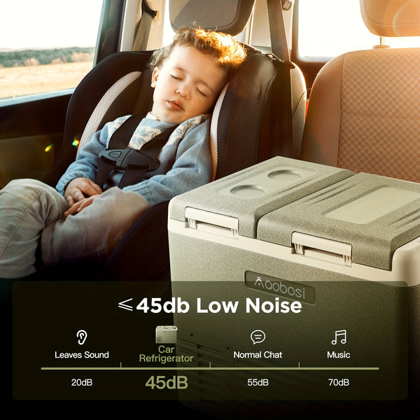 APP Control Car Fridge 12V Portable RV Refrigerator with Freezer | APP Control, -4-46F Compressor Cooler for Camper, Truck, Van, Off-Grid Travel