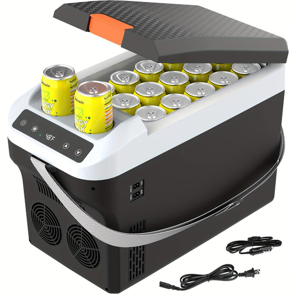 ADVWIN 12V Car Refrigerator Cooler\u002FWarmer 23 Quart(5.75gal) Portable Electric Car Cooler With 12\u002F24 Volt DC &120V AC, Plug In Thermoelectric Fridge For Camping, RV, Fishing