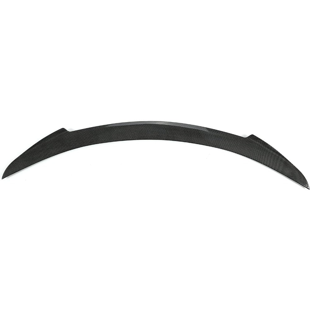 JC Style Rear Trunk Spoiler for 2012-2021 Tesla Model S, Carbon Fiber Look, ABS Plastic Trunk Lid Wing Lip Splitter Air Deflector