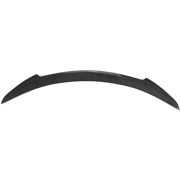 JC Style Rear Trunk Spoiler for 2012-2021 Tesla Model S, Carbon Fiber Look, ABS Plastic Trunk Lid Wing Lip Splitter Air Deflector