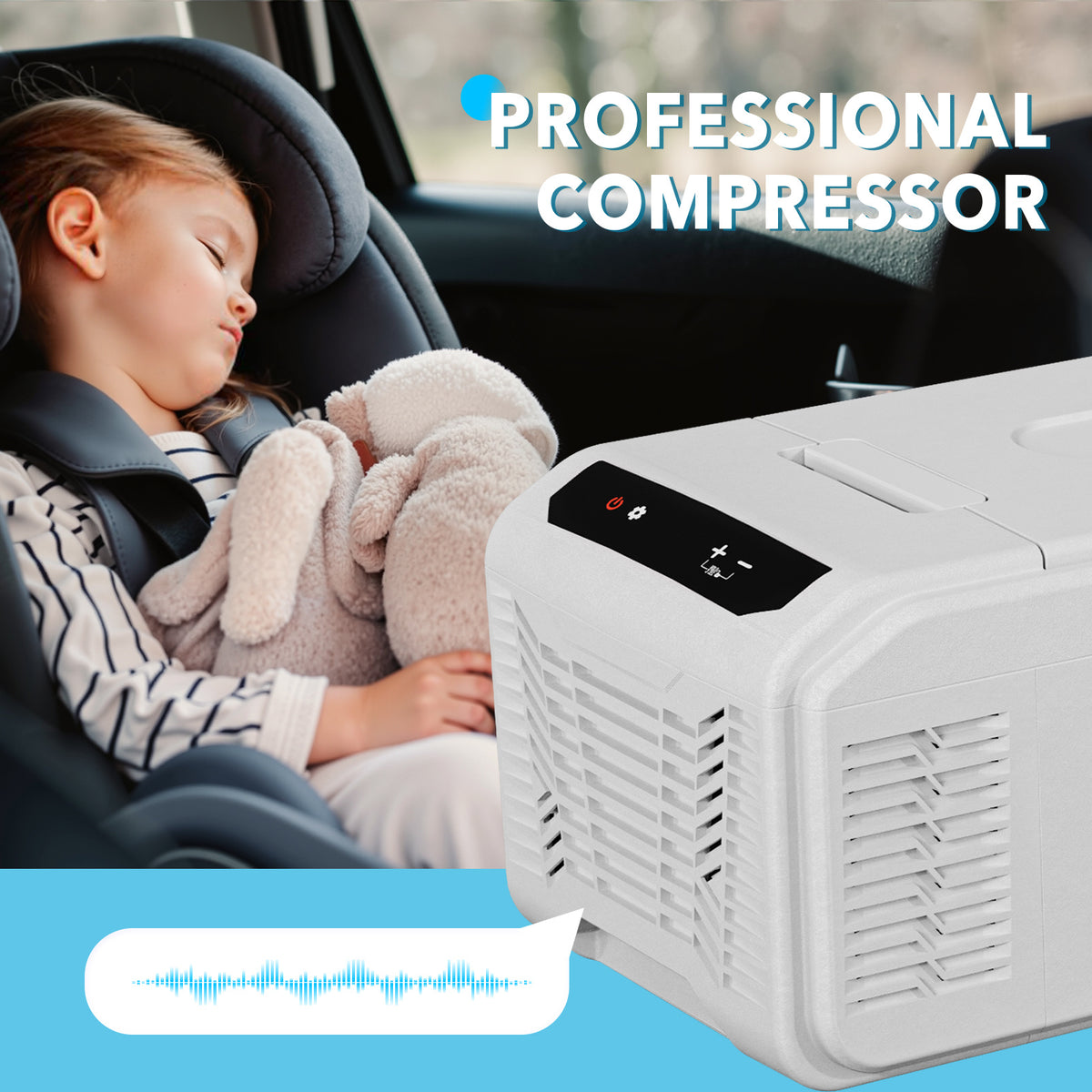 BACKID 16\u002F22\u002F32\u002F42 Quart Portable Car Fridge, 12 Volt Refrigerator Freezer, -4℉ to 68℉, Electric Cooler with 12\u002F24V DC & 110-240V AC for Truck, RV, Van, SUV, Camper, Travel, Camping & Boat