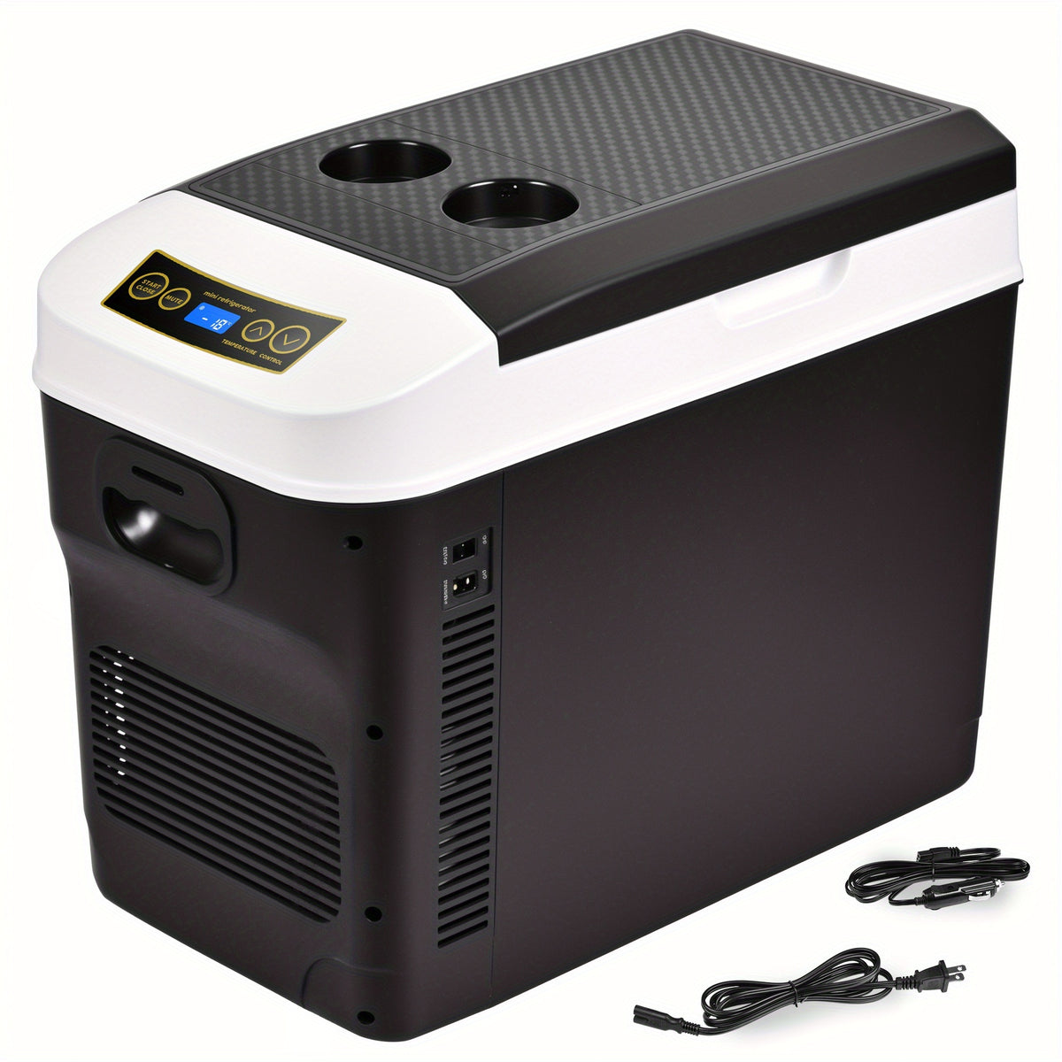 ADVWIN 12V Car Refrigerator Cooler\u002FWarmer 23 Quart(5.75gal) Portable Electric Car Cooler With 12\u002F24 Volt DC &120V AC, Plug In Thermoelectric Fridge For Camping, RV, Fishing