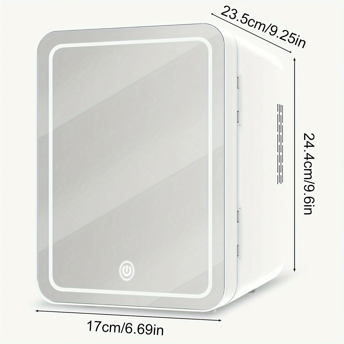 Mini Skincare Fridge 4 Liter\u002F6 Cans, Portable Cosmetic Fridges with Makeup Mirror, Cooler & Warmer, AC & DC, Semiconductor Refrigerator for Bedroom, Car, Office, Outdoor