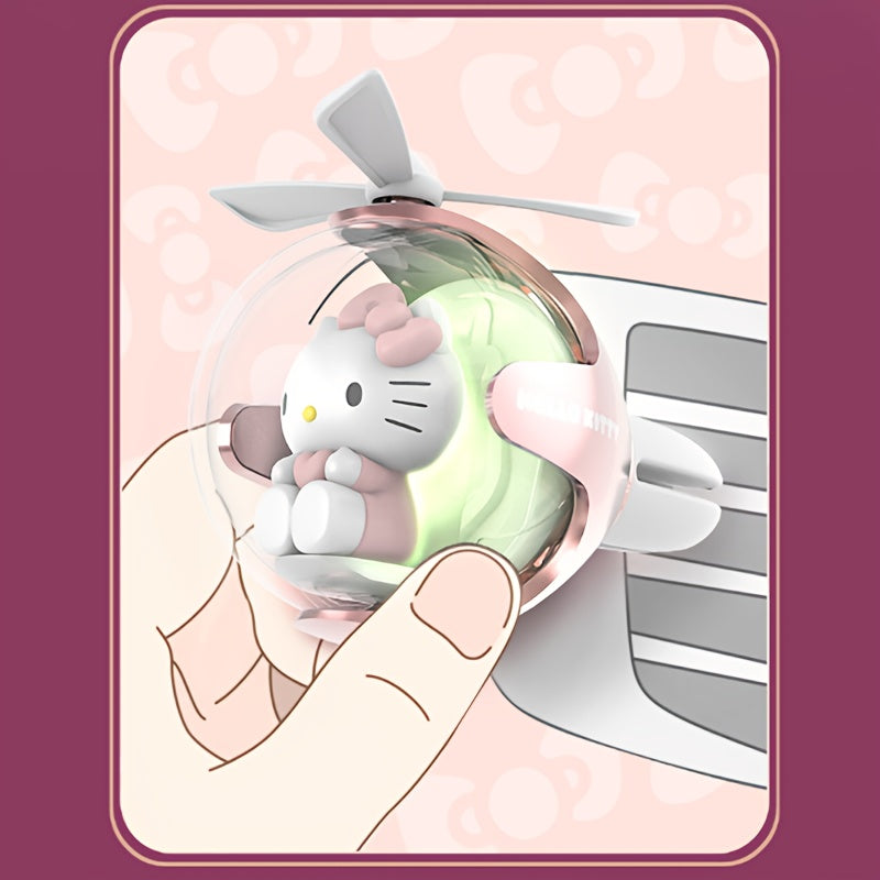 Sanrio Cute Car Decor Sanrio Cute Cartoon Pilot Propeller Car Decor - Rotating Interior Accessory with Air Freshening Function