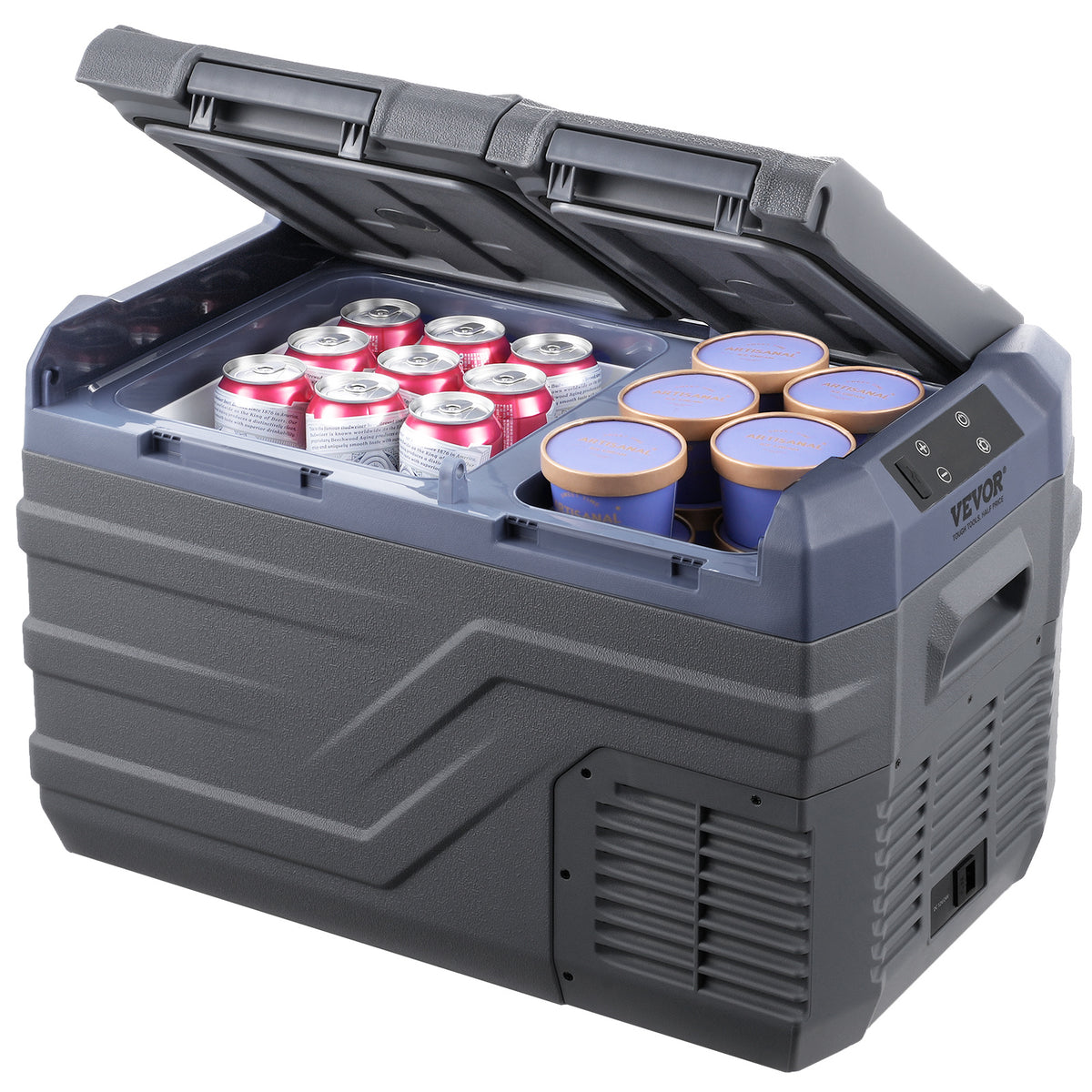 VEVOR Portable Car Refrigerator Freezer Compressor 25\u002F32\u002F40 L Dual Zone for Car Home