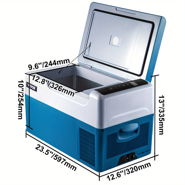 VEVOR 23Qt Portable Car Refrigerator - Compact, 12V Mini Freezer for Vehicle Trunks & Camping