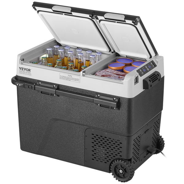 VEVOR Portable Car Refrigerator Freezer Compressor 58 L Dual Zone for Home Car