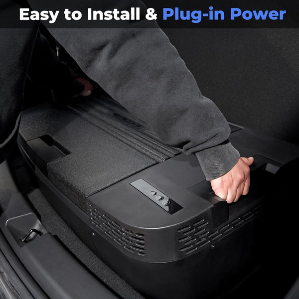 Car Refrigerator for Tesla for Model Y (2019 2020 2021 2022 2023 2024), 37QT (9.25gal) Car Fridge 12V Refrigerator for Tesla for Model Y Trunk, Portable Freezer for Camping Tailgating Road Trip, App Control, 12\u002F 24V DC